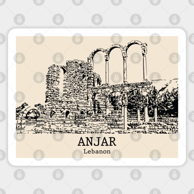 Anjar - Lebanon Magnet by Lakeric
